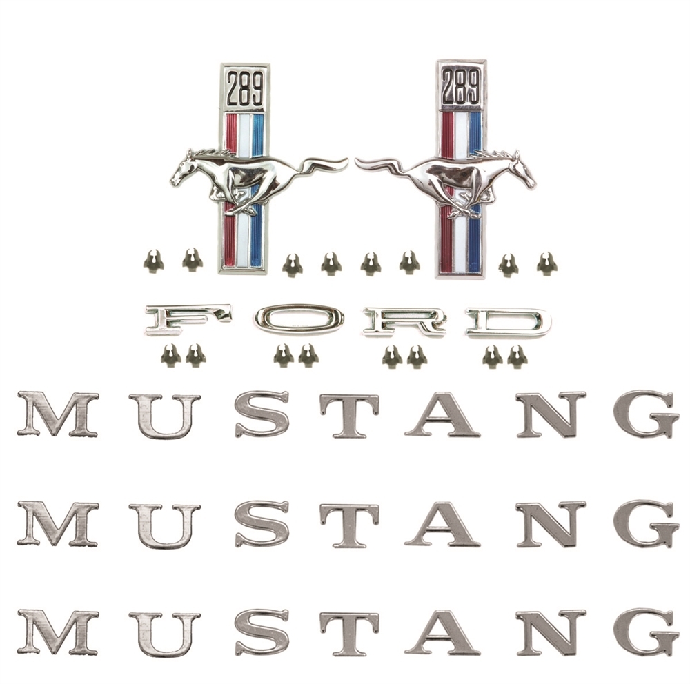 Scott Drake C7ZZ-6540282289 1967 Mustang Emblem Kit 289