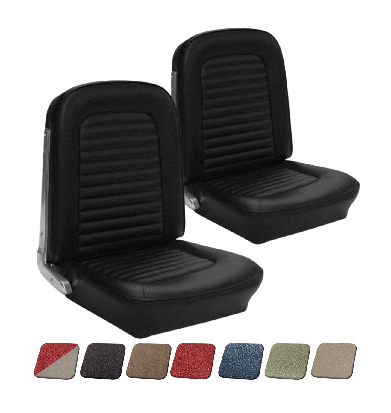 TMI Products 43 72225 XXX 1964.5 65 Mustang Fastback Standard Upholstery Set w Bucket Seats Full S