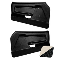 1971-73 Mustang Deluxe Door Panel - White/Black Carpet