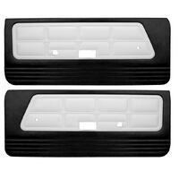 1971-73 Mustang Standard Vinyl Door Panels - Black w/ White Insert