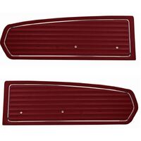 1968 Mustang Standard Sierra Grain Door Panels - Dark Red