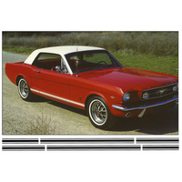 1965-66 Mustang Lower Solid GT Stripe (No Cutout For Fender Lettering) Special Light Navy Blue