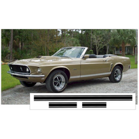 1969 Mustang Type 1 6pc Standard Lower GT Stripe Kit (No Rear Quarter Stripe) Gold Metallic