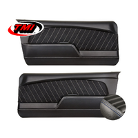 1967-68 Mustang Sport R Molded Door Panels (1 Pair) OE Vinyl, Blue Stitching