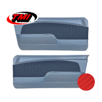 1967-68 Mustang Sport OE Molded Door Panels (1 Pair) Red Carbon Fibre