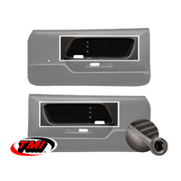 1969-70 Mustang Mach1/Deluxe Sport-XR Door Panel Inserts (1 Pair) White/Black Grommets