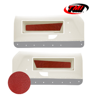 1971-73 Mach1/Deluxe Sport Door Panel Sport Inserts (1 Pair) Vermillion Vinyl