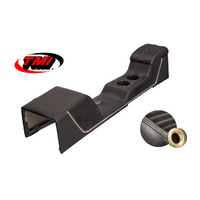 1964-66 Mustang Sport XR Full Length Console w/ Chrome Trim (No AC) Black Stitching, Brass Grommets