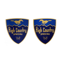 1968 Mustang High Country Special Badge Decal Set