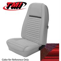 1970 Mustang Mach 1/Shelby Coupe Upholstery Set (Rear Only) Dark Red w/ Dark Red Stripe