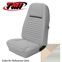 1970 Mustang Mach 1/Shelby Coupe Upholstery Set (Rear Only) White w/ White Stripe