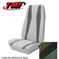 1971 Mustang Mach 1 Coupe Upholstery Set - Stripes (Rear Only) Medium Green w/ Medium Green Stripes