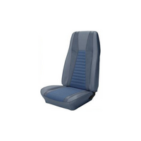 1972-73 Mustang Mach 1 Coupe Upholstery Set (Rear Only) Medium Blue w/ Medium Blue Stripes