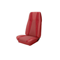 1972-73 Mustang Mach 1 Coupe Upholstery Set (Rear Only) Vermillion w/ Vermillion Stripes