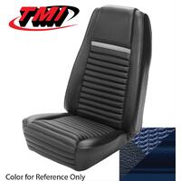 1969 Mustang Mach 1/Shelby Coupe Upholstery Set (Rear Only) Dark Blue w/ Dark Blue Stripe