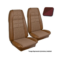 1970 Mustang Deluxe/Grande Upholstery Set w/ Bucket Seats (Front Only) Dark Red