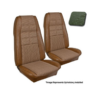 1970 Mustang Deluxe/Grande Upholstery Set w/ Bucket Seats (Front Only) Medium Ivy Green