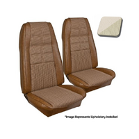 1970 Mustang Deluxe/Grande Upholstery Set w/ Bucket Seats (Front Only) White