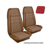 1970 Mustang Deluxe/Grande Upholstery Set w/ Bucket Seats (Front Only) Vermillion