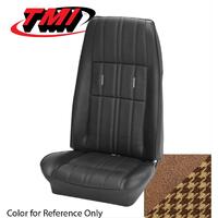 1971 Mustang Coupe Deluxe/Grande Cloth Upholstery Set (Rear Set) Ginger w/ Brown & Tan Houndstooth