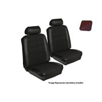 1969 Mustang Coupe Deluxe Upholstery Set (Rear Only) Dark Red