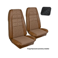 1970 Mustang Coupe Deluxe/Grand Upholstery Set w/ Bucket Seats (Full Set) Black Ruffino