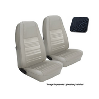 1970 Mustang Standard Upholstery Set w/ Bucket Seats (Front Only) Dark Blue