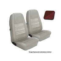 1970 Mustang Standard Upholstery Set w/ Bucket Seats (Front Only) Dark Red