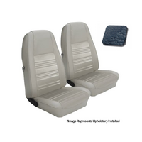 1970 Mustang Standard Upholstery Set w/ Bucket Seats (Front Only) Medium Blue