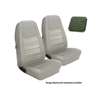 1970 Mustang Standard Upholstery Set w/ Bucket Seats (Front Only) Medium Ivy Green