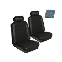 1969 Mustang Standard/Deluxe Upholstery Set w/ Bucket Seats (Front Only) Light Blue