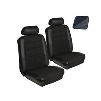 1969 Mustang Standard/Deluxe Upholstery Set w/ Bucket Seats (Front Only) Dark Blue