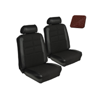 1969 Mustang Standard/Deluxe Upholstery Set w/ Bucket Seats (Front Only) Dark Red