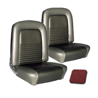 1967 Mustang Coupe Standard Upholstery Set (Rear Only) Light Turquoise w/ Dark Turquoise