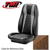 1971-73 Mustang Mach 1 Sport Seat Upholstery Set (Front Only) Medium Ginger w/ Medium Ginger Stripes