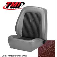 1968 Mustang Standard Sport Seats Upsholstery Set w/ Bucket Seats (Front Only) Dark Red