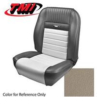 1964.5-64 Mustang Coupe Deluxe Pony Sports Seat Upholstery Set w/ Bucket Seats (Full Set) White