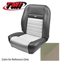 1964.5-64 Mustang Coupe Deluxe Pony Sports Seat Upholstery Set w/ Bucket Seats (Full Set) Ivy Gold/White