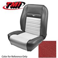 1964.5-64 Mustang Coupe Deluxe Pony Sports Seat Upholstery Set w/ Bucket Seats (Full Set) Bright Red