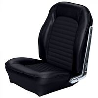 1966 Mustang Coupe Standard Sport Seat Upholstery Set w/ Bucket Seats (Full Set) Black