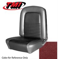 1967 Mustang Coupe Standard Sport Seat Upholstery Set w/ Bucket Seats (Full Set) Dark Red