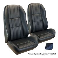 1971-73 Mustang Deluxe Sport-II Upholstery Set w/ Bucket Seats (Front Only) Dark Blue