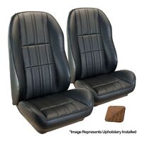 1971-73 Mustang Deluxe Sport-II Upholstery Set w/ Bucket Seats (Front Only) Medium Ginger