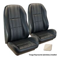 1971-73 Mustang Deluxe Sport-II Upholstery Set w/ Bucket Seats (Front Only) White