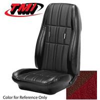 1971-73 Mustang Deluxe Sport Seat Upholstery Set (Front Only) Dark Red