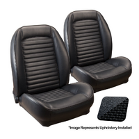 1966 Mustang/1966-67 Bronco Standard Sport ll Seats Upholstery Set w/ Bucket Seats (Front Only) Black