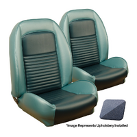 1967 Mustang Standard Sport II Seat Upholstery Set w/ Bucket Seats (Front Only) Blue