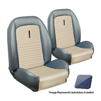 1967 Mustang Deluxe Sport II Comfortweave Upholstery Set w/ Bucket Seats (Front Only) Light Blue