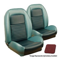 1967 Mustang Standard Sport II Seat Upholstery Set w/ Bucket Seats (Front Only) Dark Red