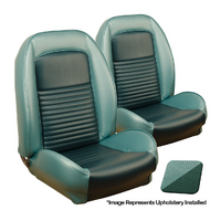 1967 Mustang Standard Sport II Seat Upholstery Set w/ Bucket Seats (Front Only) Turquoise